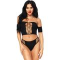 Kép 2/3 - Leg Avenue Opaque Crop Top And Thong