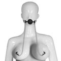 Kép 4/6 - Lovetoy Breathable Ball Gag With Nipple Clamp