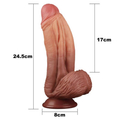 Kép 4/8 - Lovetoy 10 Dual-Layered Silicone Nature Cock