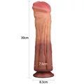 Kép 2/8 - Lovetoy 12 Dual-Layered Platinum Silicone Cock