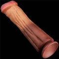 Kép 7/8 - Lovetoy 12 Dual-Layered Platinum Silicone Cock