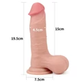 Kép 2/8 - Lovetoy 7.8 Sliding Skin Dual Layer Dong