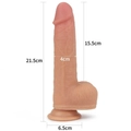 Kép 2/7 - Lovetoy 8.5 Dual-Layered Silicone Rotating Nature Cock Anthony