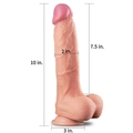 Kép 2/8 - Lovetoy 10 Dual Layered Silicone Nature Cock