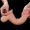 Kép 10/15 - Lovetoy 9.5 Sliding Skin Dual Layer Dong Whole Testicle