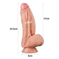 Kép 2/13 - Lovetoy 10 Dual-Layered Silicone Nature Cock