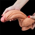 Kép 6/13 - Lovetoy 10 Dual-Layered Silicone Nature Cock