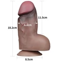 Kép 2/9 - Lovetoy 7 Dual-Layered Silicone Nature Cock