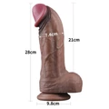 Kép 4/12 - Lovetoy 11 Dual-Layered Silicone Cock XXL