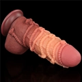 Kép 11/12 - Lovetoy 9.5 Dual Layered Platinum Silicone Cock With Rope