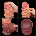 Kép 2/12 - Lovetoy 9.5 Dual Layered Platinum Silicone Cock With Rope