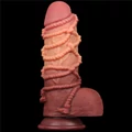 Kép 5/12 - Lovetoy 9.5 Dual Layered Platinum Silicone Cock With Rope