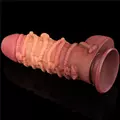 Kép 8/12 - Lovetoy 9.5 Dual Layered Platinum Silicone Cock With Rope