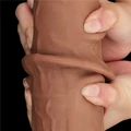 Kép 11/15 - Lovetoy 13.5 King Sized Sliding Skin Dual Layer Dong