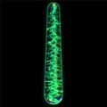 Kép 7/8 - Lovetoy Glow In The Dark Twilight Gleam Glass Dildo Slim Fantasy
