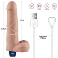 Kép 7/15 - Lovetoy 9 Real Softee Vibrating Dildo