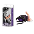 Kép 2/3 - Nmc Sexxbian 7.5 Vibrating Dong & Harness