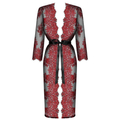 Kép 3/6 - Obsessive Redessia csipke kimonó (piros-fekete)