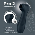 Kép 2/7 - Satisfyer Pro 2 Generation 3 - szilikon, akkus, vízálló, csiklóizgató vibrátor - 16,4 cm (fekete)