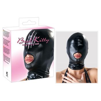 Bad Kitty fényes maszk szájnyílással (fekete)