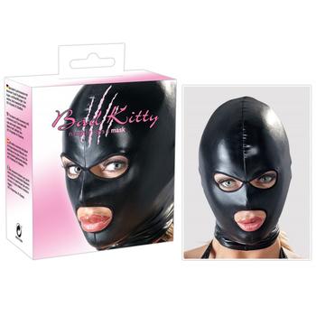 Bad Kitty fényes maszk szem- és szájnyílással (fekete)