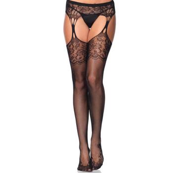 Leg Avenue Tear Drop Garterbelt Stockings