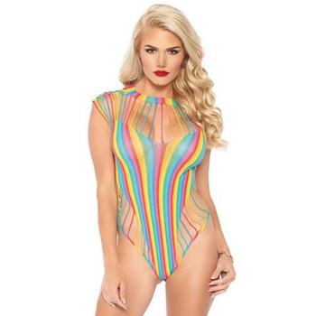 Leg Avenue Shredded Opaque Cut Out Teddy