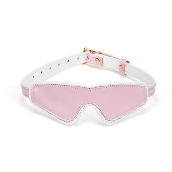 Liebe Seele White &amp; Pink Fairy Goat Leather Blindfold