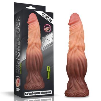 Lovetoy 9.5 Dual-Layered Liquid Silicone Nature Cock