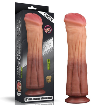 Lovetoy 12 Dual-Layered Platinum Silicone Cock