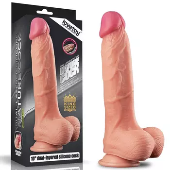 Lovetoy 10 Dual Layered Silicone Nature Cock