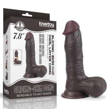 Lovetoy 7.8 Sliding Skin Dual Layer Dong