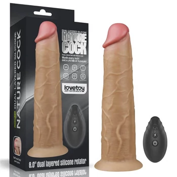 Lovetoy 8.0 Dual Layered Platinum Silicone Rotator
