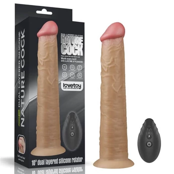 Lovetoy 10 Dual Layered Platinum Silicone Rotator