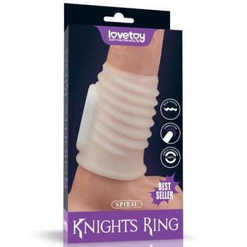 Lovetoy Vibrating Spiral Knights Ring (White) I