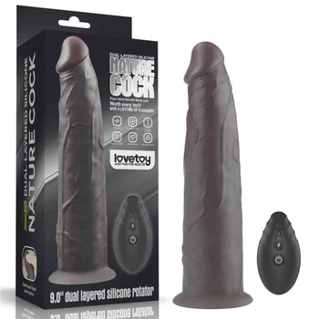 Lovetoy 9.0 Dual Layered Platinum Silicone Rotator