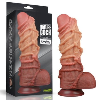 Lovetoy 10.5 Dual Layered Platinum Silicone Cock With Rope