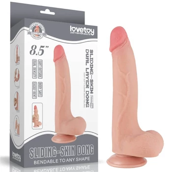 Lovetoy 8.5 Sliding Skin Dual Layer Dong