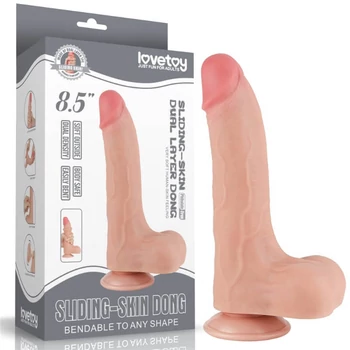 Lovetoy 8.5 Sliding Skin Dual Layer Dong