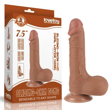 Lovetoy 7.5 Sliding Skin Dual Layer Dong