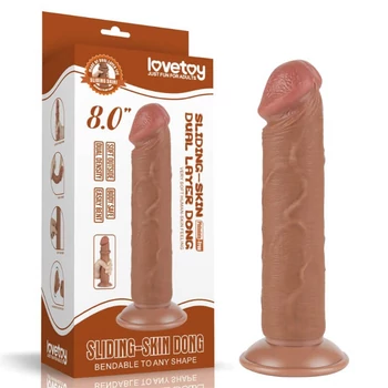 Lovetoy 8.0 Sliding Skin Dual Layer Dong