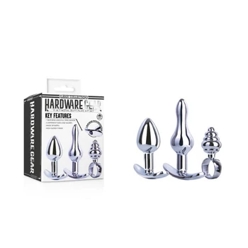 Nmc Hardware Gear 3-In-1 Metal Butt Plug Kit Set I