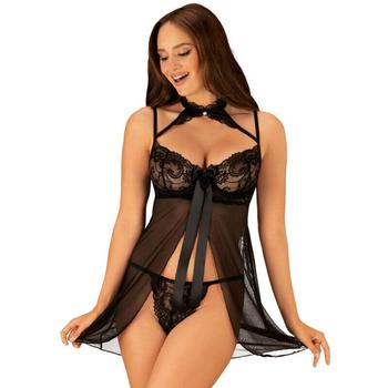 Obsessive Elizenes babydoll (fekete)