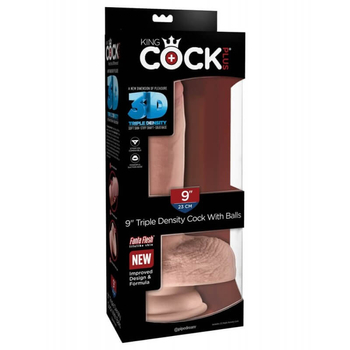Pipedream King Cock Plus 9 Triple Density Cock With Balls