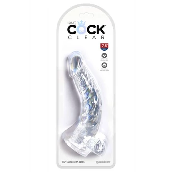 Pipedream King Cock Clear 7.5 With Balls