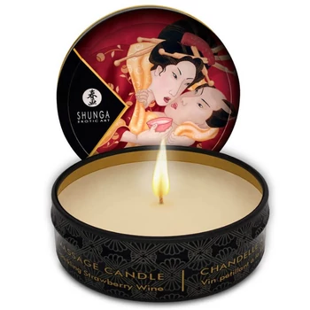 Shunga Mini Massage Candle Romance / Strawberry