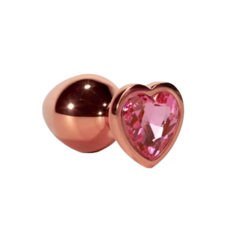 X-Men Secret Shine Metal Butt Plug Rose Gold Heart L