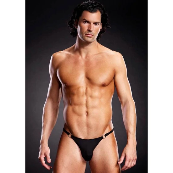 Blue Line Microf. Thong w. Metal Rings