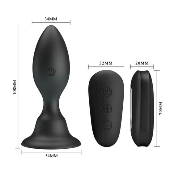 Pretty Love Mr. Play Vibrating Anal Plug With Remote Control