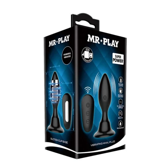 Pretty Love Mr. Play Vibrating Anal Plug With Remote Control